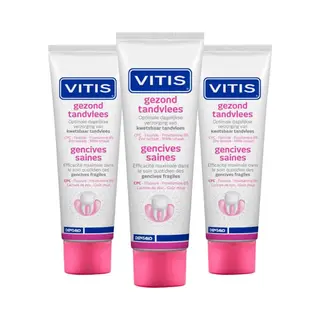 Vitis Tandpasta Gezond Tandvlees - 3 X 75 Ml - Voordeelverpakking