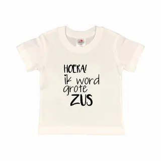 Shirt Aankondiging Zwangerschap Ik Word Grote Zus | Korte Mouw | Zwart | Maat 134/140 Zwangerschap Aankondiging Bekendmaking Baby Big Sis Sister
