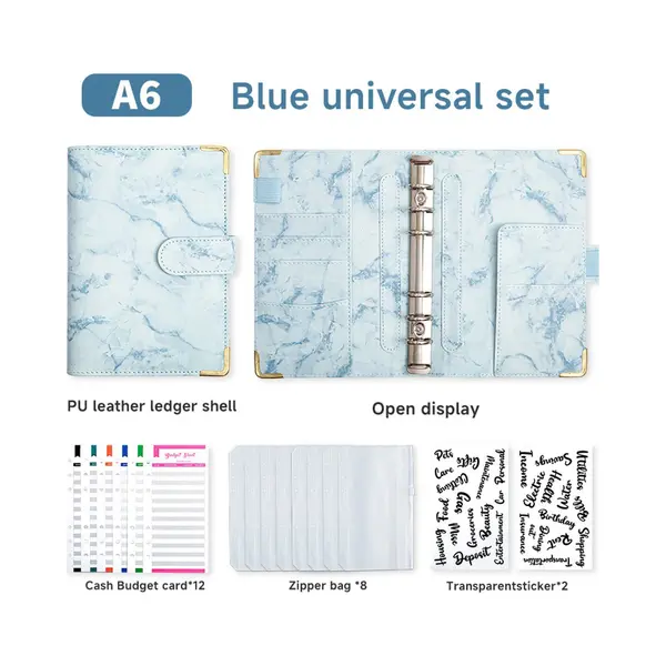 Budget Planner Met Geldmapjes Blue Marble – Budgetplanners - Budgetplanner Kasboek – Huishoudboekje – Budget Binder – Budgetplanner thumbnail