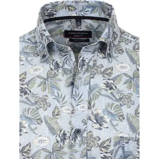 Casa Moda Gebloemd Linnen Overhemd Button Down Boord - Xxl