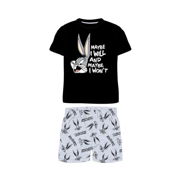 Bugs Bunny Shortama/pyjama Katoen Zwart/grijs Maat 104 thumbnail