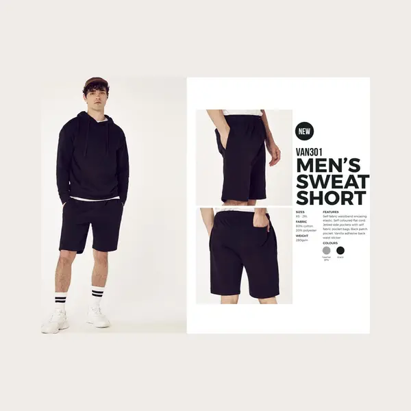1 Pack Vanilla Korte Broeken Zwart Maat M- 80% Katoen 20% Polyester thumbnail