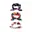 3 Stuks - Gebloemd rood