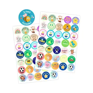 Allemaalstickersenzo Beloningsstickers Voor Kinderen - 2 Stickervellen Met 70 Stickers