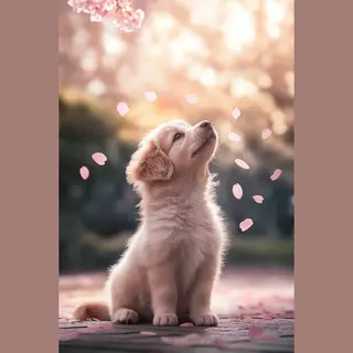 25 Artstreet Golden Retriever Poster - Puppy - Schattig - Hond - Dieren - Kijkend - Kinderkamer - Kinder - Posters - Formaat 50x70cm - Wanddecoratie - S5203AZ