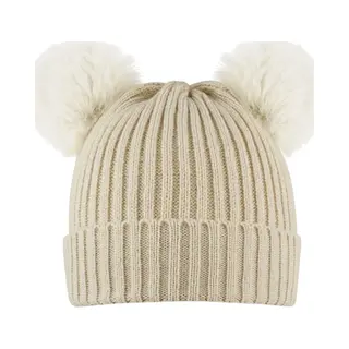 Yehwang Muts Pompon Kids - Beige - Wintermuts