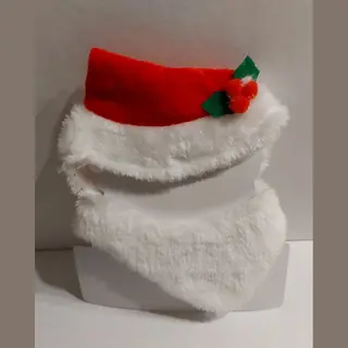 Calm Goods Kerstmutsje Met Baard Voor Katten - Dierenkerstmutsje | Kerstpakje Voor Dieren - Kerstmuts En Baard Voor Honden - Katten