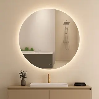 Borelli - Ronde Badkamerspiegel Nella 70cm - Dimbaar - 3 Led Standen - Condensvrij - Eenvoudige Installatie