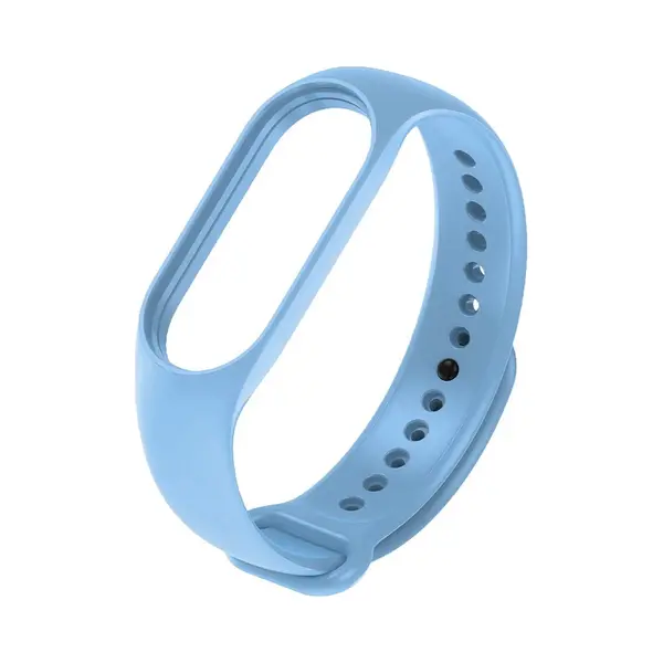 ’merkloos’ Horlogebandje Voor Xiaomi Mi 7 - One Size – Siliconen – Licht Blauw Comfortabel & Waterbestendig thumbnail