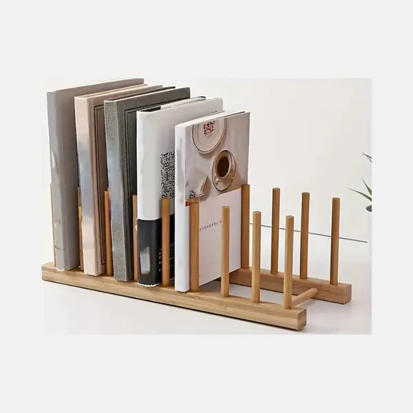 Opslag Rek Voor Boeken En Platen - Boeken Opslag - Opslagrek - Vinyl Standaard - Opslagrek Vinyl - Presentatie Boeken En Platen - Hout thumbnail