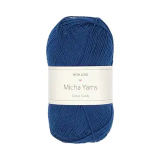 Micha Yarns - 100% Katoen Haakgaren - 5 Bollen Haakkatoen - 5 X 50gram - 170meter Per Bol - Denim Blauw (015)