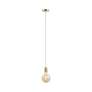 Lighto Pendel Goud - Inclusief Lichtbron Goud - Retro - 1.5m Snoer - Met Plafondkap