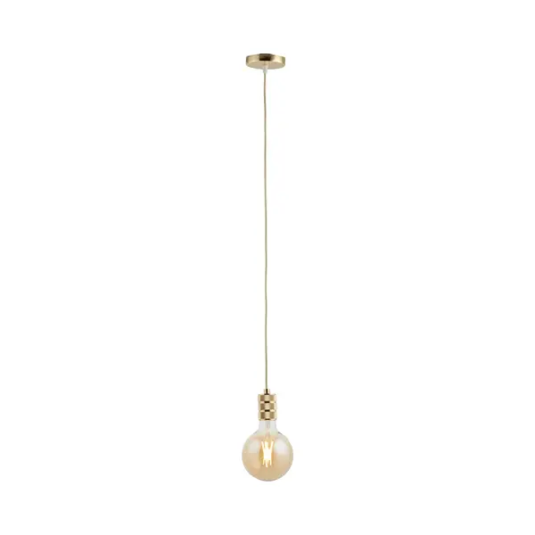 Lighto Pendel Goud - Inclusief Lichtbron Goud - Retro - 1.5m Snoer - Met Plafondkap thumbnail