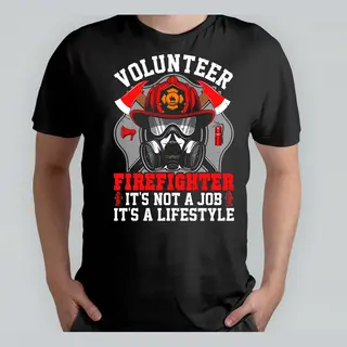 Roly Volunteer Firefighter It's Not A Job It's A Lifestyle - T Shirt - Firefighters - FireHeroes - BraveBrigade - RescueTeam - Brandweer - BrandHelden -