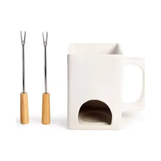 Kikkerland CU366 fondueset Wit