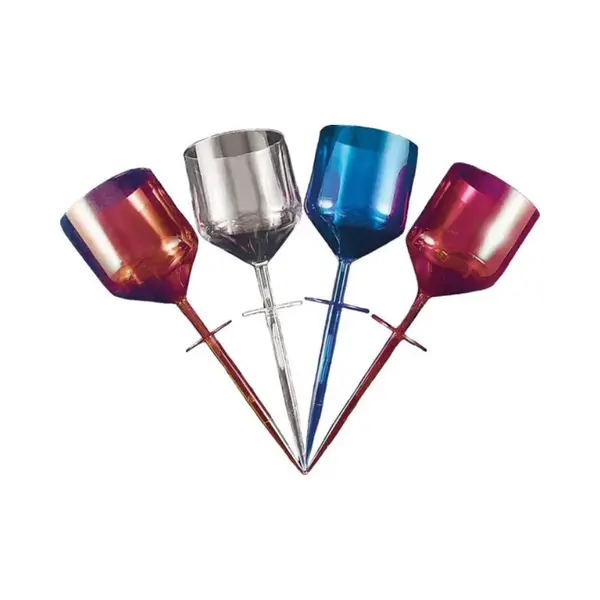 Drijvende Wijnglazen - Wijnglazen Strand - Wijnglas - Wijnglas Plastic - Assorti Kleuren - 12 Stuks thumbnail