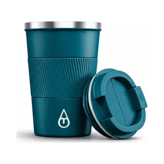 Motivai Rvs Thermosbeker To Go – 380ML – Lekvrij & Dubbelwandig – Koffiebeker Voor Onderweg – Bpa-vrij & Duurzaam – Blauw