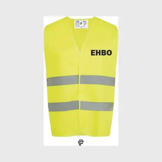 Print Fabrique Veiligheidshesje Ehbo - Fluo Geel - Maat M - Tekst Zwart - Veiligheidshesje Voor Volwassenen – Veiligheidsvest - Gele Hesjes
