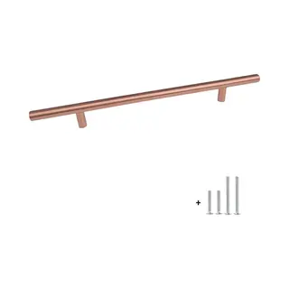 Hoexs Ronde Handgreep Rose Gold – 30cm | 192mm Hartafstand – Extra Lange Keukengreep Rose Goud
