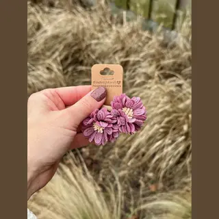 EindelijkLeuk Schattige Haarelastiekjes Bloem - Bloem Mauve - Haarelastiekjes - Elastiekjes Voor Meisjes - Haaraccessoires - Haaraccessoires Voor Meisjes - Mooie