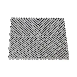 Pvc Klik Tegel Vloer Voor Garage, Werkplaats, Showroom - Grijs 400 X 400 X 18 Mm