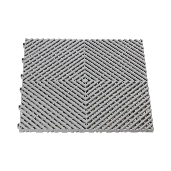 Pvc Klik Tegel Vloer Voor Garage, Werkplaats, Showroom - Grijs 400 X 400 X 18 Mm thumbnail