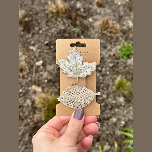EindelijkLeuk Haarspeldjes Voor Meisjes - Haaraccessoires Meisjes - Haarspeldjes Goud Blad - Haarspeldjes Bruiloft - Haarknipjes - Haarclips - Handgemaakte thumbnail