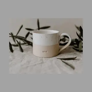Mok Love - Tas - Drink Tas - Aardewerk - Handgemaakt - Servies - Decoratie - Geschenk - Cadeau - Koffie - Thee - Origineel Cadeau - Uniek - Liefde