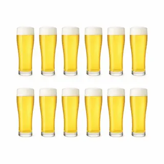 Professionele Bierglazen - (12 Stuks) - 360ml - Bierglas - Bier - Glas - 36cl/0.36L - Pils - Glazen Set - Hoogwaardige Kwaliteit - Vaasje - Speciaal