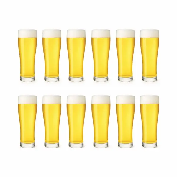 Professionele Bierglazen - (12 Stuks) - 360ml - Bierglas - Bier - Glas - 36cl/0.36L - Pils - Glazen Set - Hoogwaardige Kwaliteit - Vaasje - Speciaal thumbnail