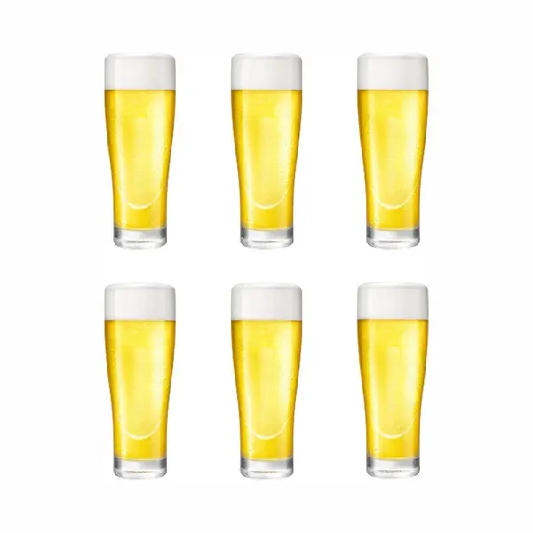 Professionele Bierglazen - (6 Stuks) - 250ml - Bierglas - Bier - Glas - 25cl/0.25L - Pils - Glazen Set - Hoogwaardige Kwaliteit - Vaasje - Speciaal thumbnail
