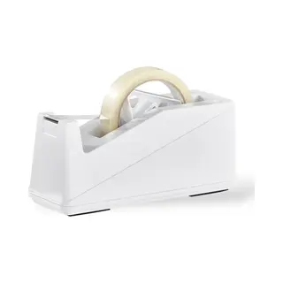 Kadoonline etiketten Professionele Plakband Houder - (Wit) - Tape Dispenser - Extra Zwaar (1400G) - Voor Professioneel Gebruik