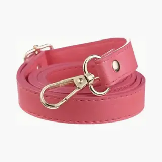 Luxe Lederen Tassenriem 2.0 Model - Donkerroze - 1.8 Cm Breed - Pink - Bag Strap - Goud Metaal - Verstelbare Riem - Tasriem - Schouderriem - Tas Riem