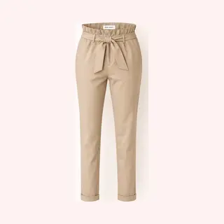 Ann Gissy 1201 Travelstof Broek Met Lintceintuur Crème - Kreukherstellend