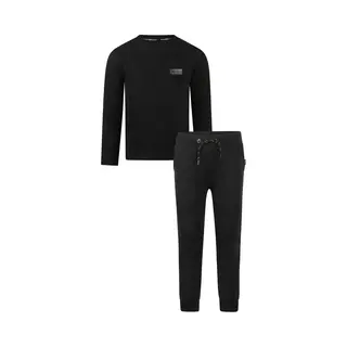 Koko Noko - Basic Collection - Biologisch Katoen - Kledingset - Joggingbroek Zwart - Shirt Zwart - Maat 140