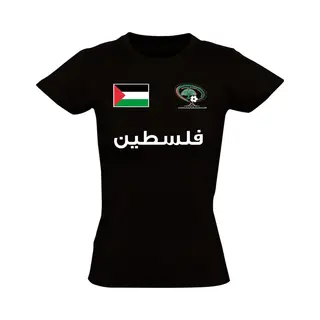 Luneno Palestina Football Dames T-shirt - Voetbal - Palestijnse Vlag - Leuk - Shirt
