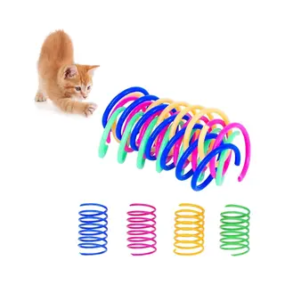 Interactief Spiraalveren Kattenspeelgoed - Kleurrijk En Duurzaam - Kunststof Kattenveer Speelgoed - 20 Stuks