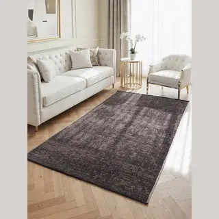 Flycarpets Prisma - Laagpolig Vloerkleed - Vintage / Modern Tapijt - Bruin - 80x250 Cm Loper
