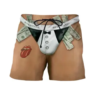 Grappige Zwembroek Gangster - Trekkoord - Comfortabele Elastische Stof - Zwemmen - Short