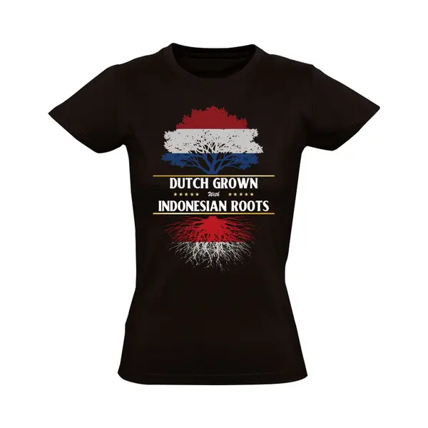 Sol's Indonesische Roots Dames T-shirt - Familie - Afkomst - Cultuur - Indonesië thumbnail