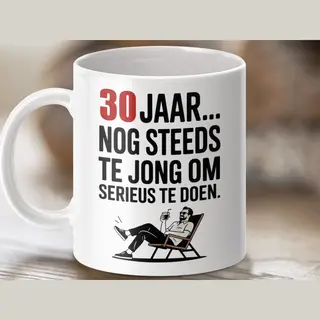 sublimeer Mok 30 Jaar Mok, Verjaardags Mok, Grappige Mok, Cadeau 30 Jaar, Nog Steeds Jong, Humor Mok, Koffie Mok, Thee Mok, Derde Decennium, Grappig Cadeau, Man