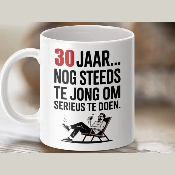 sublimeer Mok 30 Jaar Mok, Verjaardags Mok, Grappige Mok, Cadeau 30 Jaar, Nog Steeds Jong, Humor Mok, Koffie Mok, Thee Mok, Derde Decennium, Grappig Cadeau, Man thumbnail