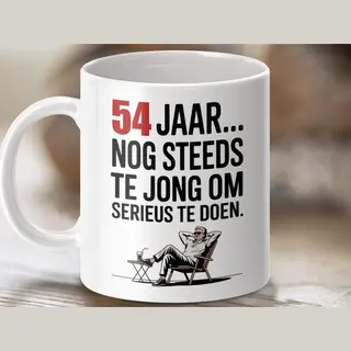 sublimeer Mok54 Jaar Cadeau, Verjaardagsmok, Grappige Spreuk, Cadeau Voor Hem, 54 Jarige Man, Nog Steeds Jong, Verjaardagscadeau, Feest Mok, Grappig Cadeau,