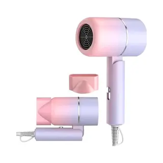Opvouwbare Reis Föhn 800W Met Negatieve Ionentechnologie, 3 Warmtestanden, Compacte Vouwbare Haardroger Voor Thuis, Salon En Reizen - Paars