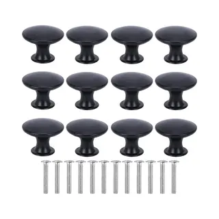 12 Stuks - Vintage - Antieke Knoppen - Handvat Trekt Brons - 28 Mm Messing Ronde Retro Knoppen - Voor Kast - Lade - Keuken - Badkamer Kast - Thuis -