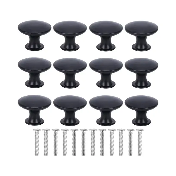 12 Stuks - Vintage - Antieke Knoppen - Handvat Trekt Brons - 28 Mm Messing Ronde Retro Knoppen - Voor Kast - Lade - Keuken - Badkamer Kast - Thuis - thumbnail