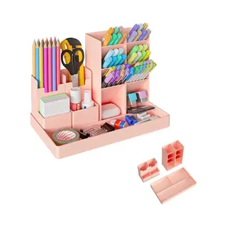 Pennenbak - 13 Vakken - Pennenhouder - Bureau Organizer - Pennenbakjes - Desk Organizer - Pennenkoker - Kunststof - Verwijderbaar - Opbergsysteem -