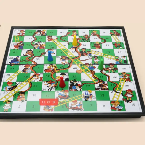 Slangen En Ladders Bordspel Voor Kinderen, 2-4 Spelers, Regelbewustzijn, Veerkracht, Educatie Voor Jonge Kinderen En Interactief Ouder-kind Speelgoed. thumbnail