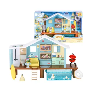 BlueY, Spielset „Strandhütte“ – Mit Exklusiver Figur Mit Taucherbrille, 10 Zubehörteilen Und Stickerbogen