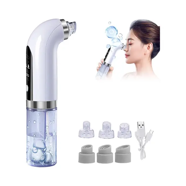 Poriënreiniger - Blackhead Remover - Skincare - 6 Opzetstukken - Schoonheidsapparaten Voor Vrouwen - Gezichtsreiniger- Mee-eters Verwijderen - Acne - thumbnail